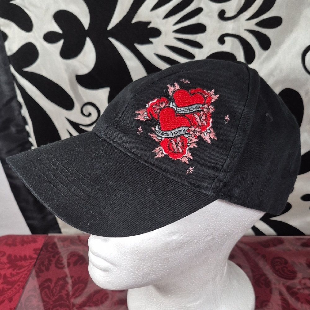 Bebe Black Cap with Red Accent